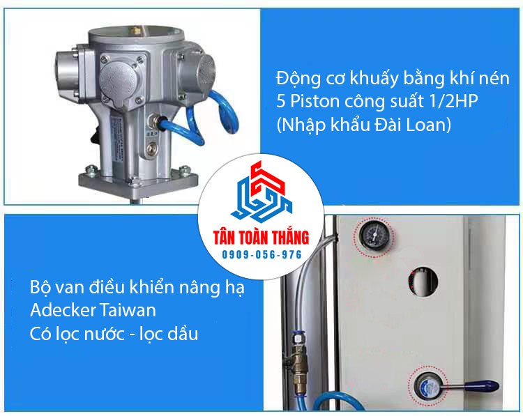 Chiết tiết máy khuấy thùng phuy 200 lít