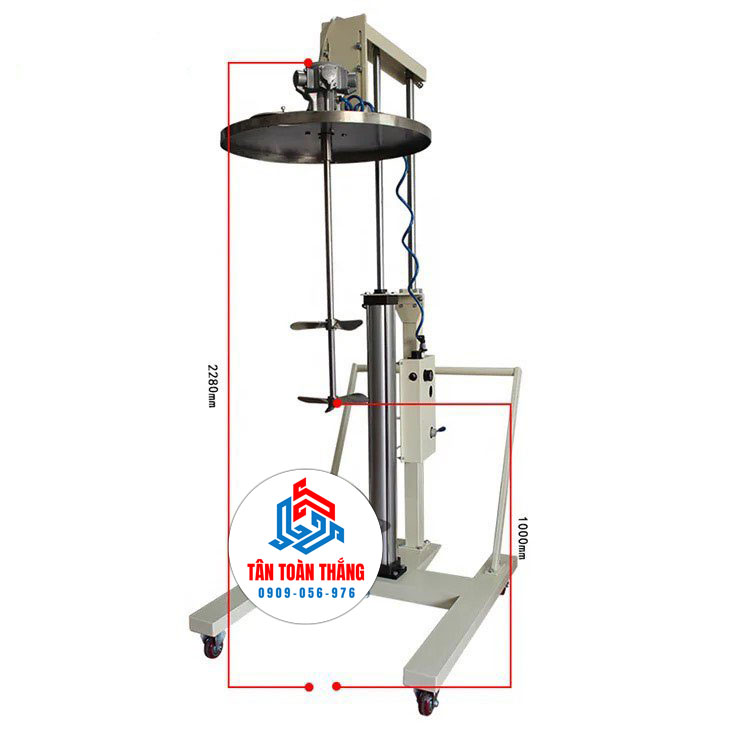 Kích thước tối đa của máy khuấy thùng phuy gắn nắp