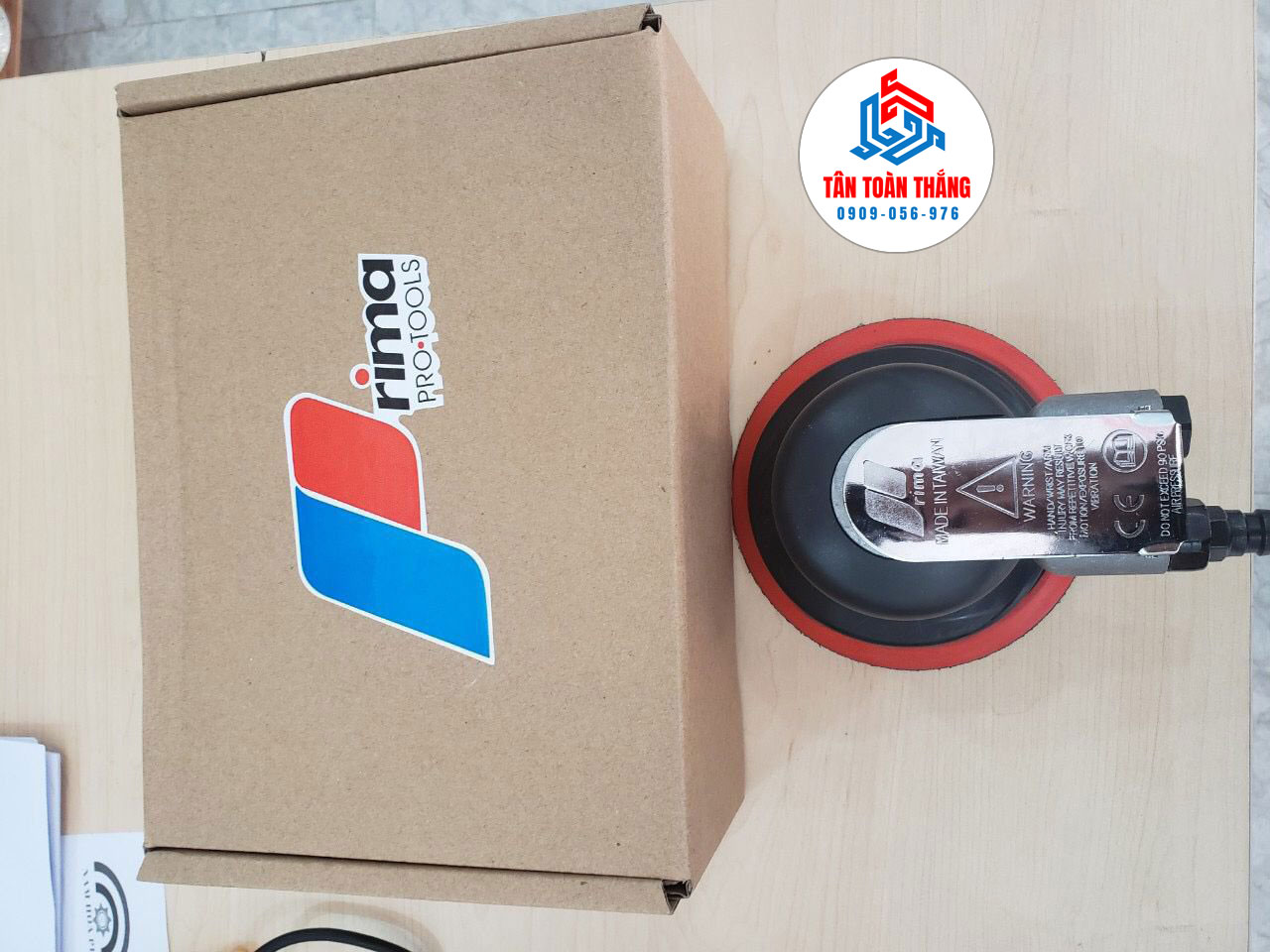 Máy chà nhám rung tròn Prima đế 5 inch