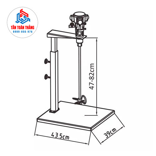 Bản vẽ máy khuấy sơn dạng nâng hạ