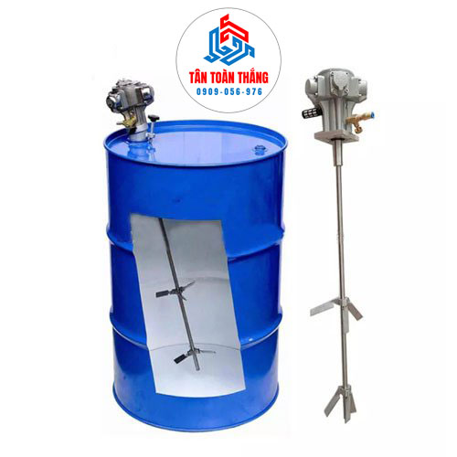 Máy khuấy sơn gắn nắp phuy 200 lít