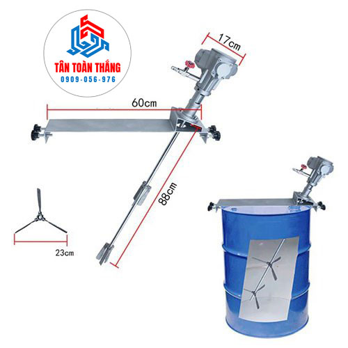 máy khuấy sơn phuy 200 lít
